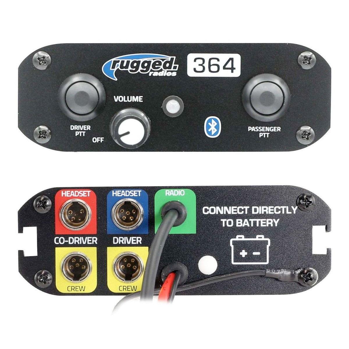 Rugged Radios 364 Intercom Kit â€“ 2-Person Bluetooth Intercom System - Helmet Kits 364-2P-HK