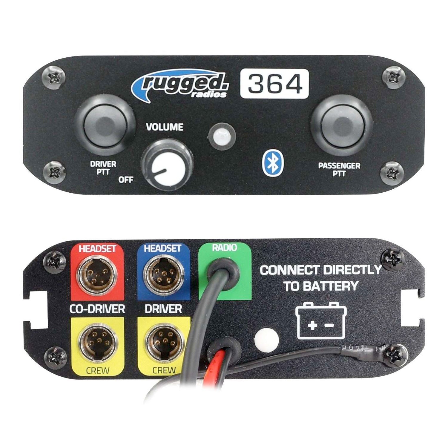 Rugged Radios 364 Intercom Kit â€“ 2-Person Bluetooth Intercom System - Helmet Kits 364-2P-HK