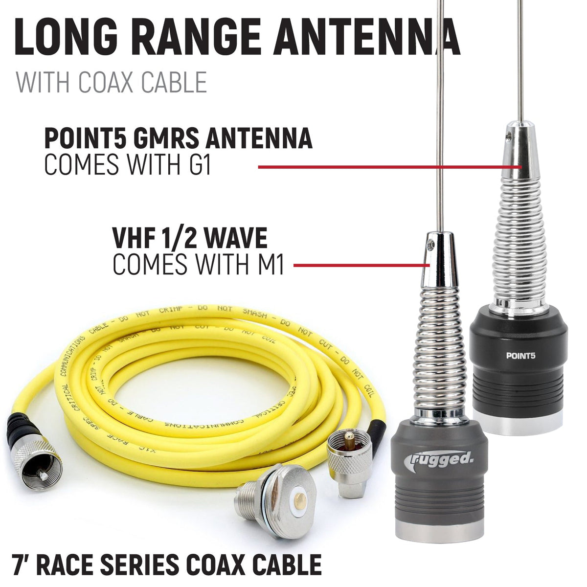 Rugged Radios Polaris RZR RS1 Complete Communication Kit /w Bluetooth & 2-Way Radio - M1 VHF Business Band RS1-M1-HK