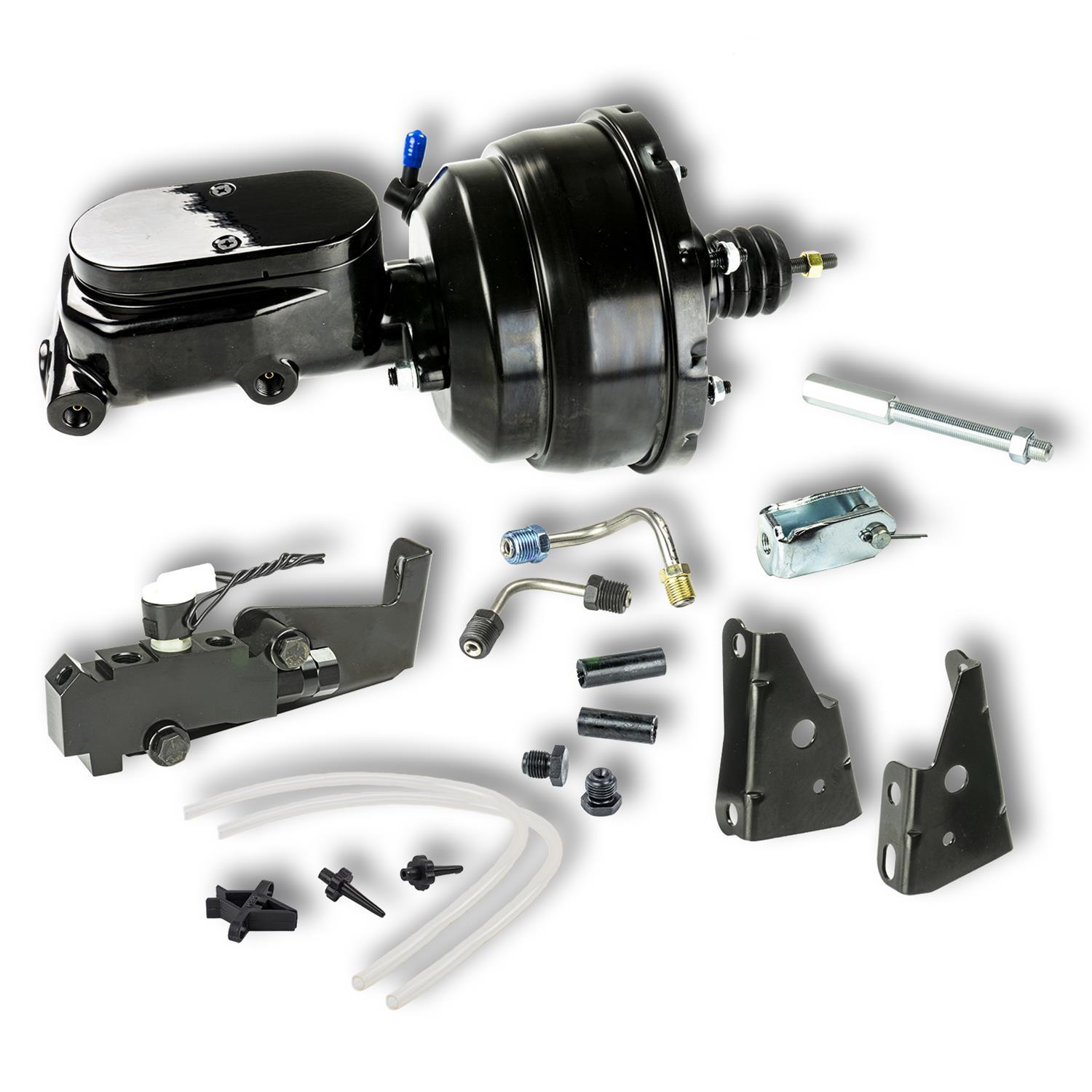 Right Stuff Detailing Brake Booster / Master Cylinder - 8 in OD - 1 in Bore - Black - GM A-Body / F-Body / X-Body 1964-74