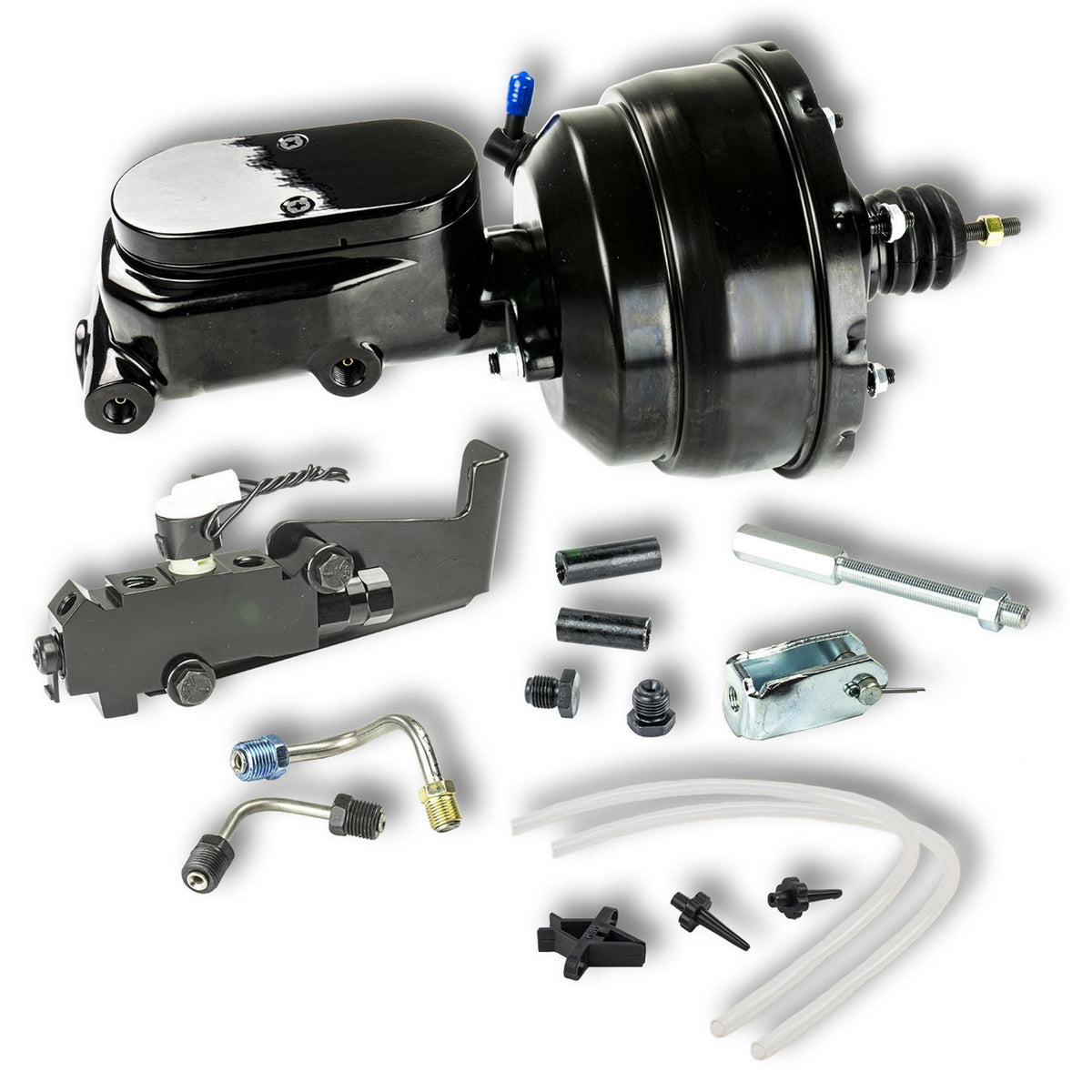 Right Stuff Detailing Brake Booster / Master Cylinder - 8 in OD - 1.125 in Bore - Disc / Drum - Black