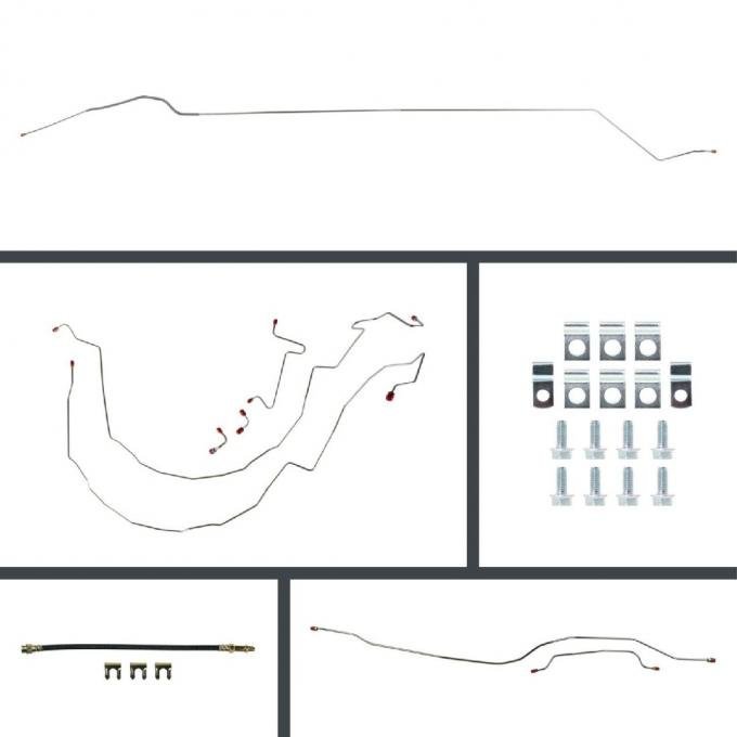 Right Stuff Detailing Pre Bent OE Replacement Brake Line Kit - GM A-Body 1955-57