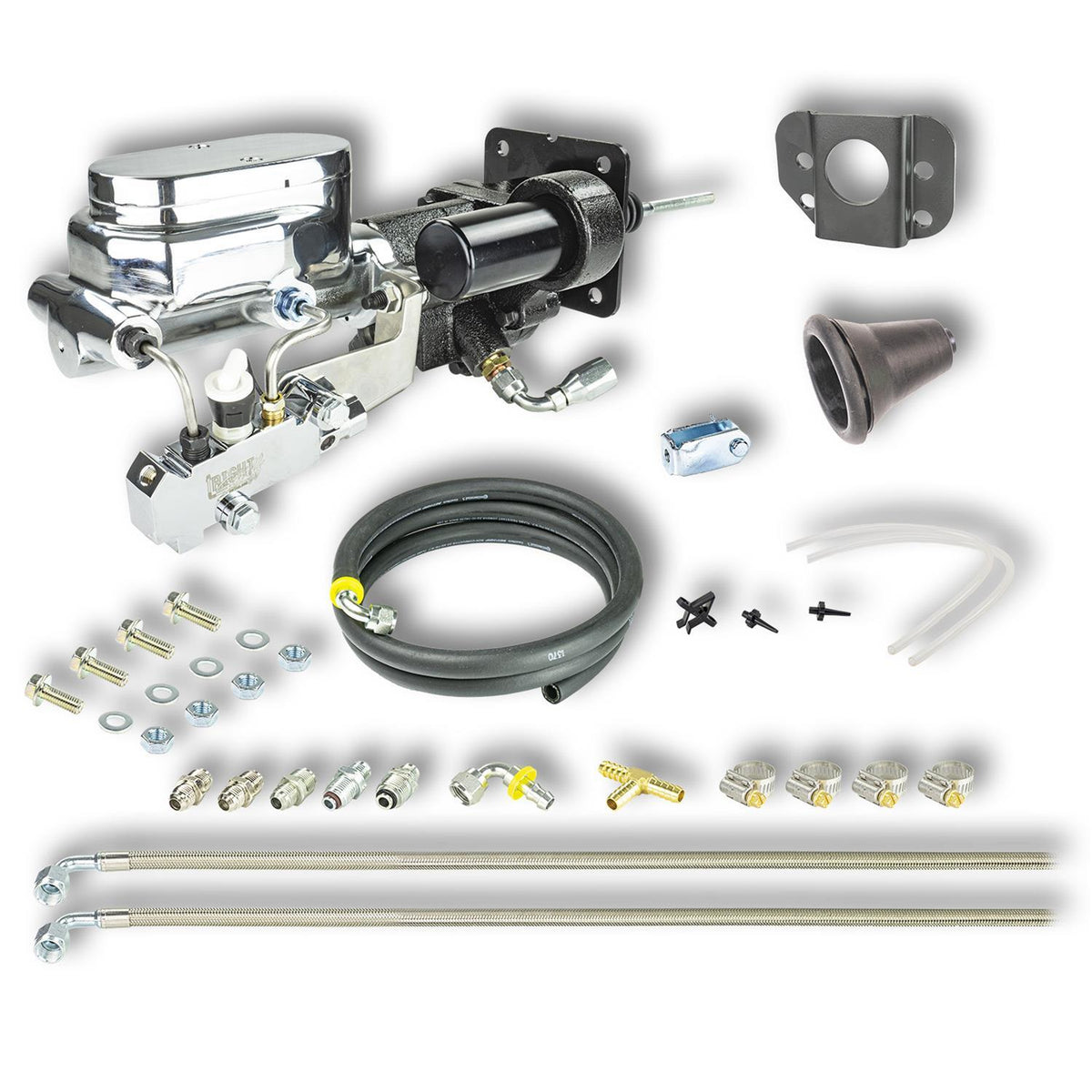 Right Stuff Detailing Hydro-Boost Brake Booster / Master Cylinder - 1 in Bore - Chrome - GM F-Body 1967-74