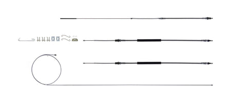 Right Stuff Detailing Parking Brake Cable Kit - Braided Stainless - GM A-Body 1968-72