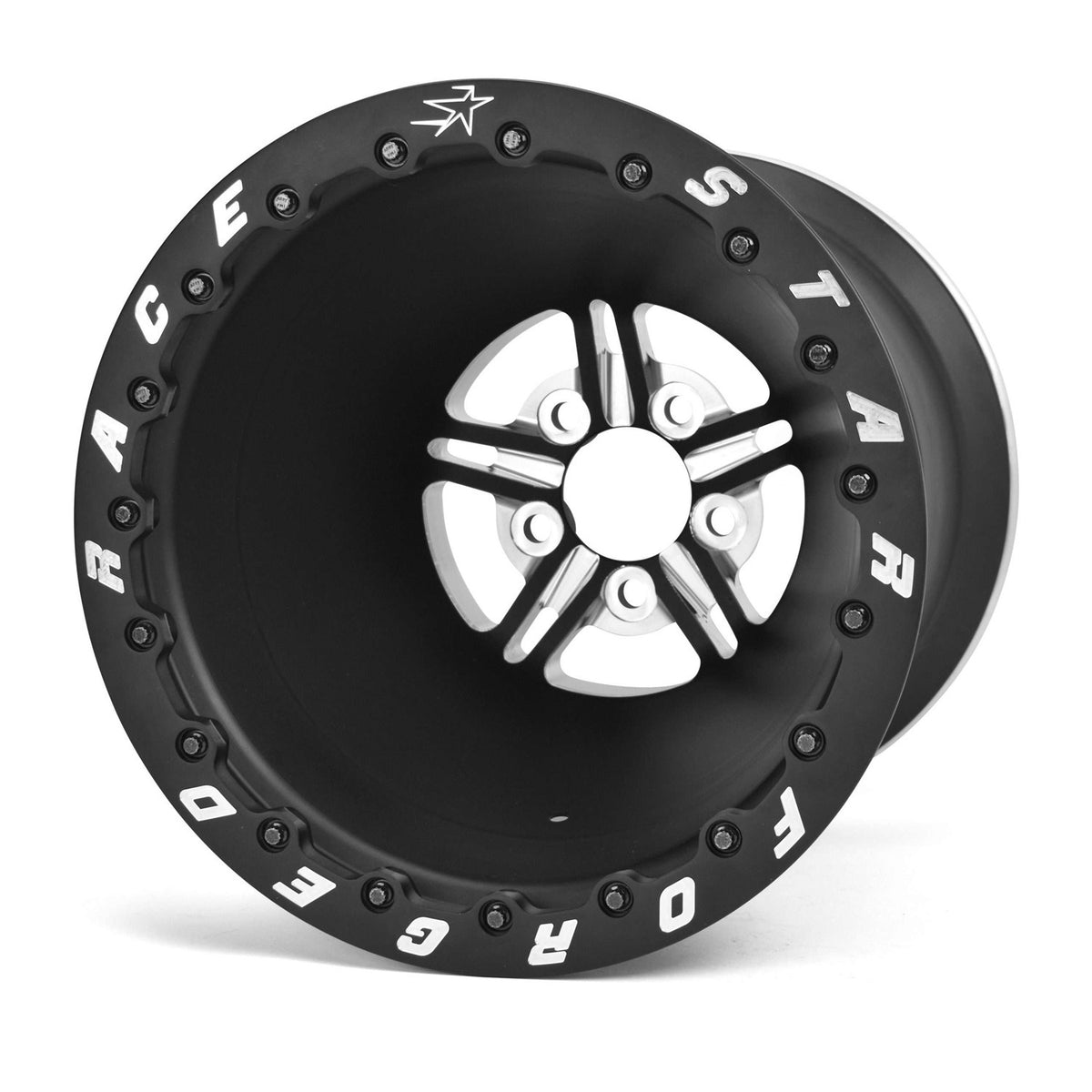 Race Star 63 Pro Forged Aluminum Double Beadlock Wheel - 16 x 16 in - 5 in Backspace - 5 x 4.75 in Bolt Pattern - Black / Machined