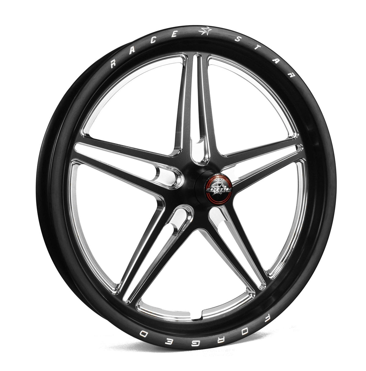 Race Star 63 Pro Forged Aluminum Wheel - 17 x 2.4 in - 1.130 in Backspace - Anglia Spindle Mount - Black / Machined
