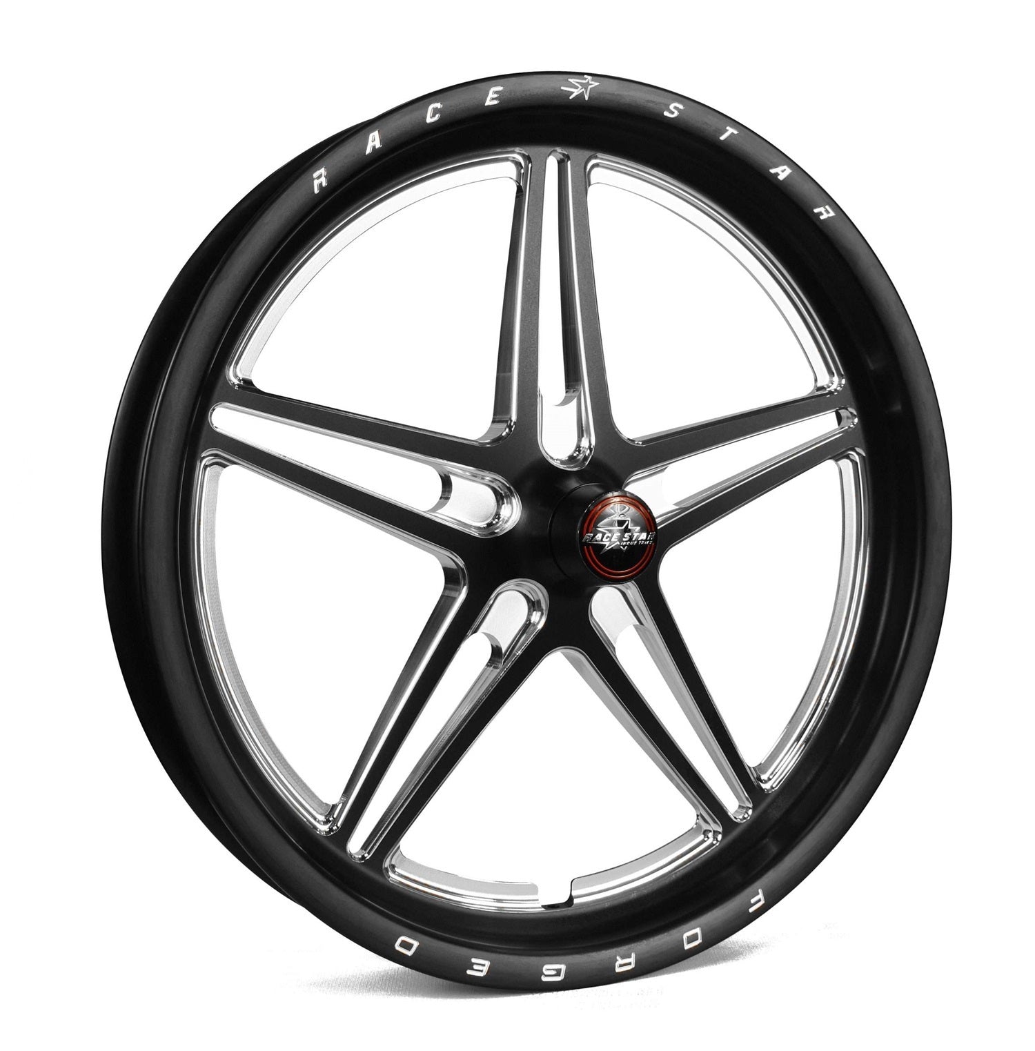 Race Star 63 Pro Forged Aluminum Wheel - 17 x 2.4 in - 1.130 in Backspace - Anglia Spindle Mount - Black / Machined