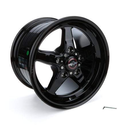 Race Star 92 Drag Star Bracket Racer GM Aluminum Wheel - 15 x 10 in - 7.250 in Backspace - 5 x 4.75 in Bolt Pattern - Black