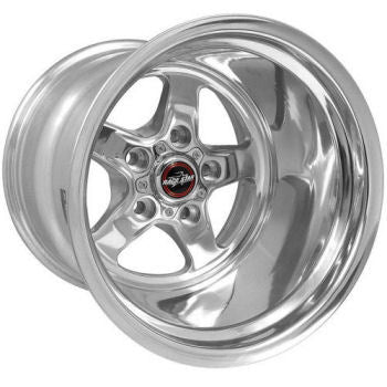 Race Star 92 Drag Star Aluminum Wheel - 15 x 14 in - 4 in Backspace - 5 x 4.75 in Bolt Pattern - Polished