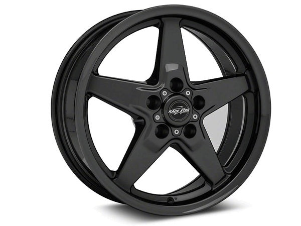 Race Star 92 Drag Star Bracket Racer Ford Aluminum Wheel - 15 x 8 in - 5.25 in Backspace - 5 x 4.5 in Bolt Pattern - Black