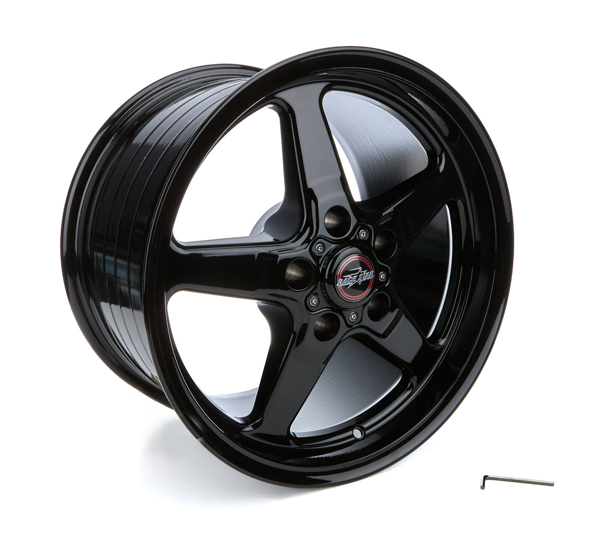 Race Star 92 Drag Star Bracket Racer GM Aluminum Wheel - 17 x 10.5 in - 7 in Backspace - 5 x 120 mm Bolt Pattern - Black