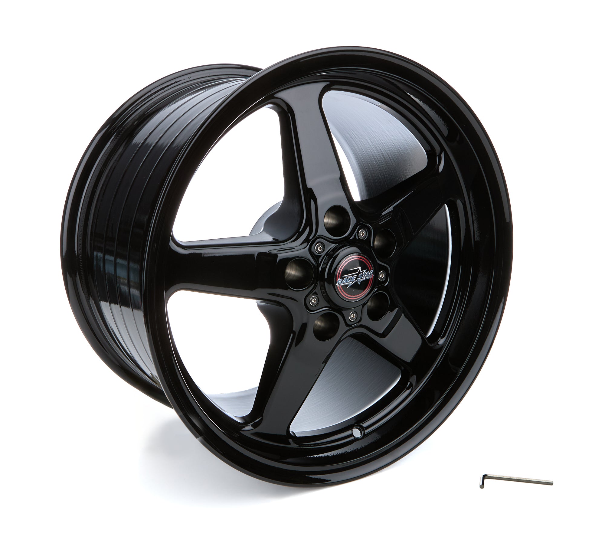 Race Star 92 Drag Star Bracket Racer GM Aluminum Wheel - 17 x 10.5 in - 7 in Backspace - 5 x 120 mm Bolt Pattern - Black