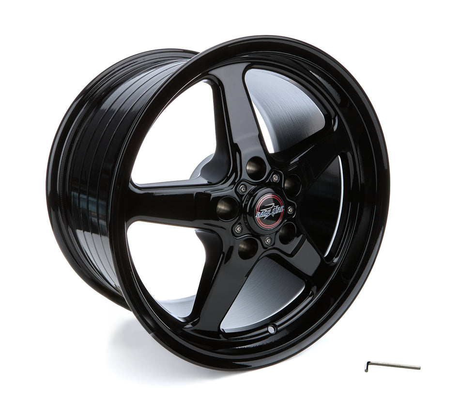 Race Star 92 Drag Star Bracket Racer GM Aluminum Wheel - 17 x 10.5 in - 7 in Backspace - 5 x 120 mm Bolt Pattern - Black