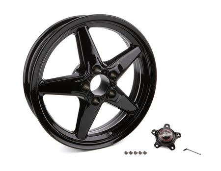 Race Star 92 Drag Star Bracket Racer Ford Aluminum Wheel - 17 x 4.5 in - 1.75 in Backspace - 5 x 4.5 in Bolt Pattern - Black