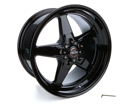 Race Star 92 Drag Star Bracket Racer Dodge Aluminum Wheel - 17 x 9.5 in - 6.125 in Backspace - 5 x 115 mm Bolt Pattern - Black