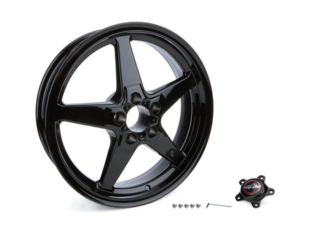 Race Star 92 Drag Star Bracket Racer Ford Aluminum Wheel - 18 x 5 in - 2 in Backspace - 5 x 4.5 in Bolt Pattern - Black