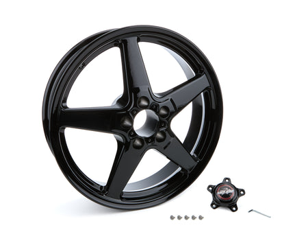 Race Star 92 Drag Star Bracket Racer Dodge Aluminum Wheel - 18 x 5 in - 2.130 in Backspace - 5 x 115 mm Bolt Pattern - Black