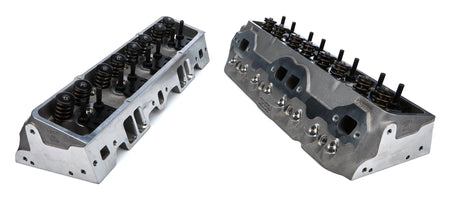 Racesaver IMCA Sprint Car Series Aluminum Cylinder Head - 1.940 / 1.600 in Valves - 70 cc Chamber - 1.250 in Springs - Straight Plug - Small Block Chevy (Pair)
