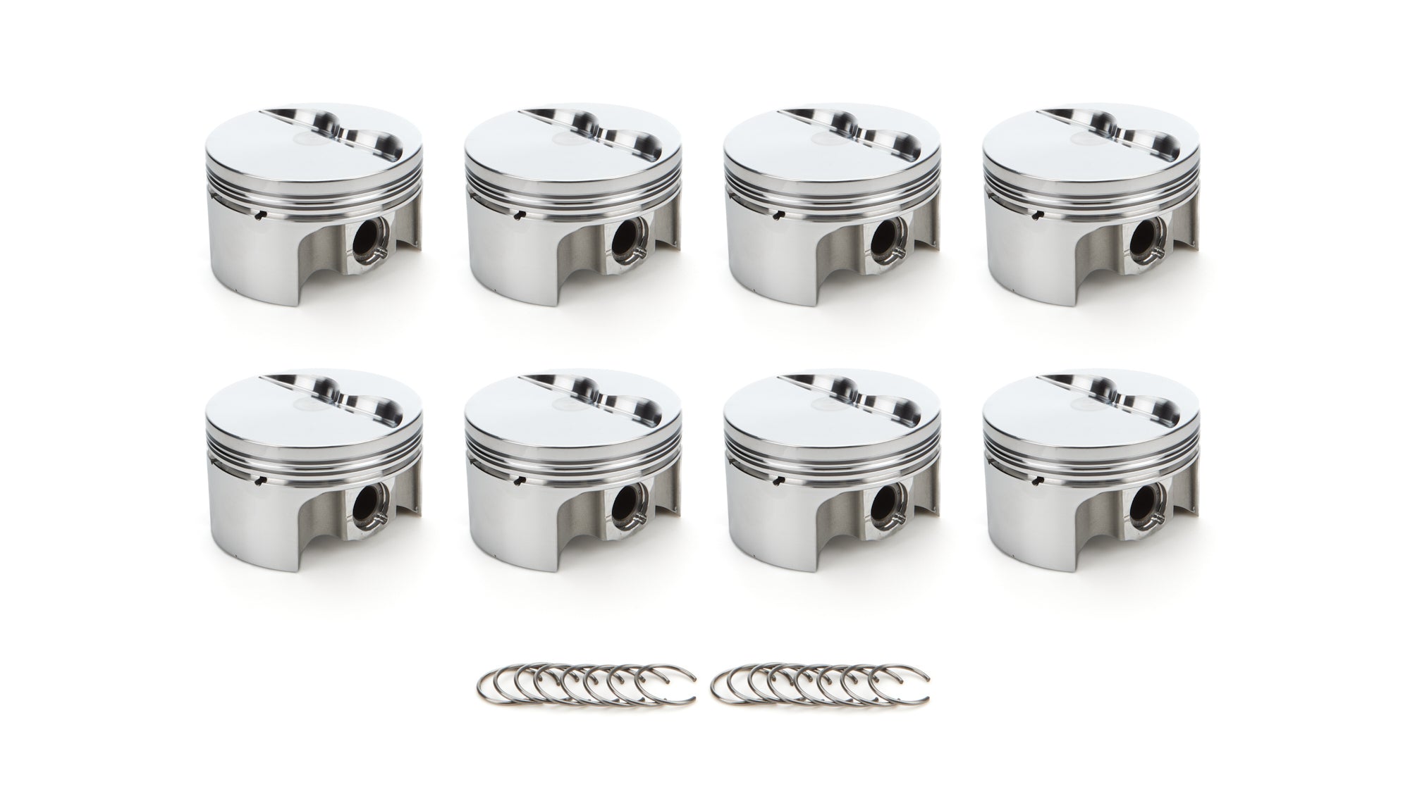 RaceTec AutoTec Forged Flat Top Piston - 4.040 in Bore - Coated Skirt - Small Block Chevy - (Set of 8)