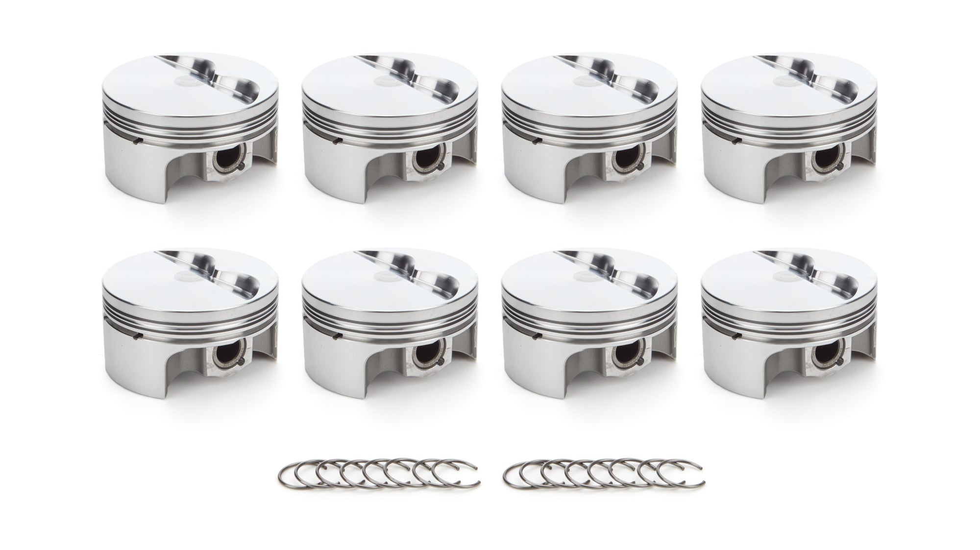 RaceTec AutoTec Forged Flat Top Piston - 4.030 in Bore - Coated Skirt - Small Block Chevy - (Set of 8)