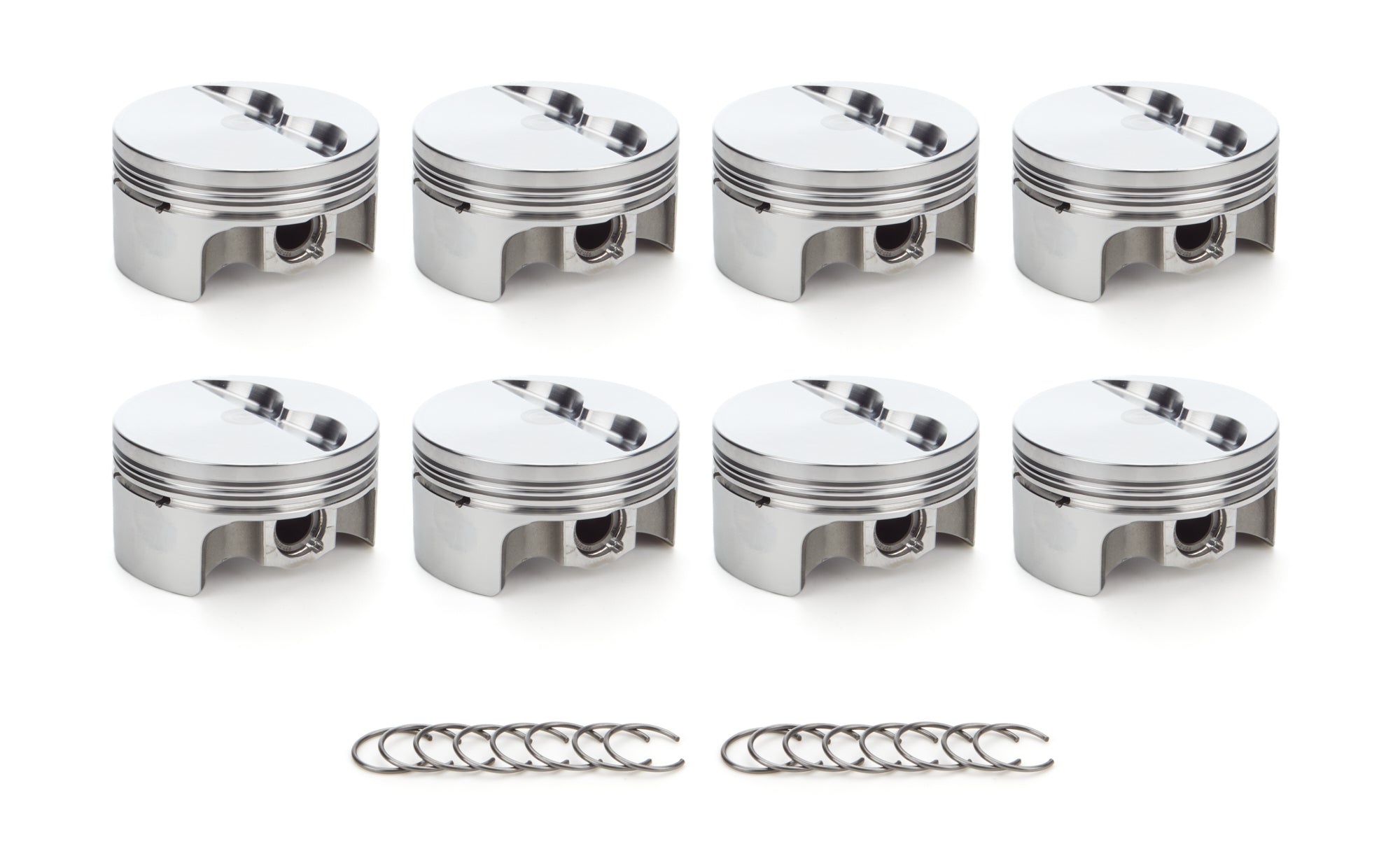RaceTec AutoTec Forged Flat Top Piston - 4.040 in Bore - Coated Skirt - Small Block Chevy - (Set of 8)