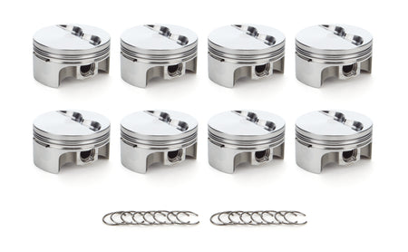 RaceTec AutoTec Forged Flat Top Piston - 4.040 in Bore - Coated Skirt - Small Block Chevy - (Set of 8)