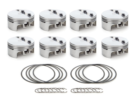 RaceTec AutoTec Forged Flat Top Piston - 4.030 in Bore - Coated Skirt - Small Block Chevy - (Set of 8)