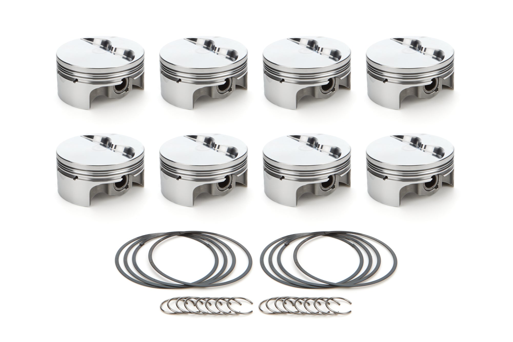 RaceTec AutoTec Forged Flat Top Piston - 4.040 in Bore - Coated Skirt - Small Block Chevy - (Set of 8)