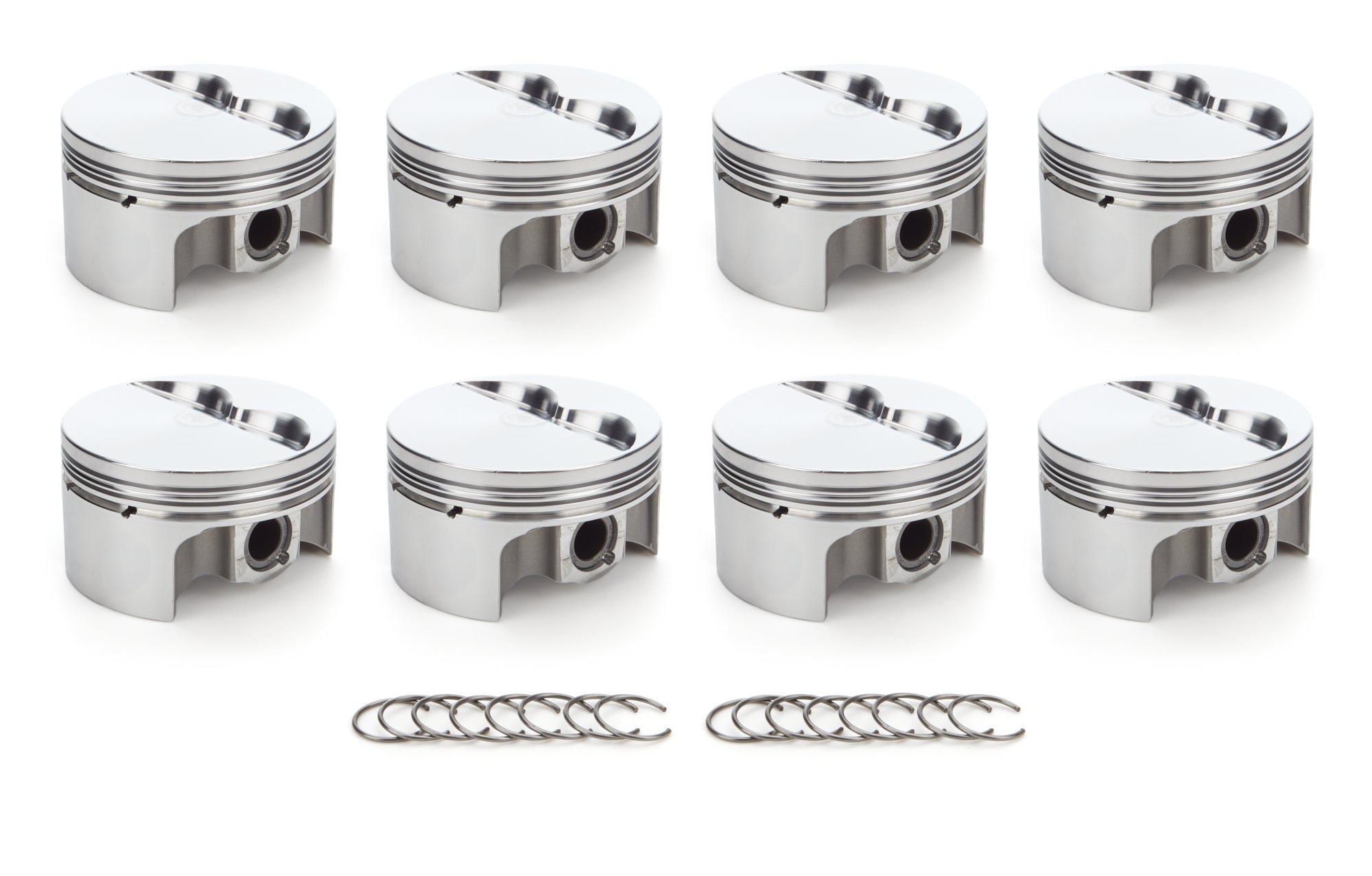RaceTec AutoTec Forged Flat Top Piston - 4.030 in Bore - Coated Skirt - Small Block Chevy - (Set of 8)