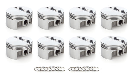 RaceTec AutoTec Forged Flat Top Piston - 4.030 in Bore - Coated Skirt - Small Block Chevy - (Set of 8)