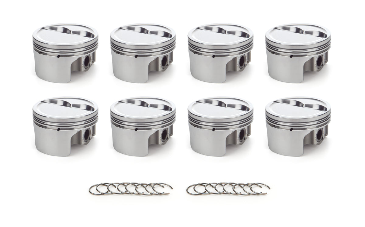 RaceTec AutoTec Forged Dished Piston - 4.040 in Bore - Coated Skirt - Small Block Chevy - (Set of 8)