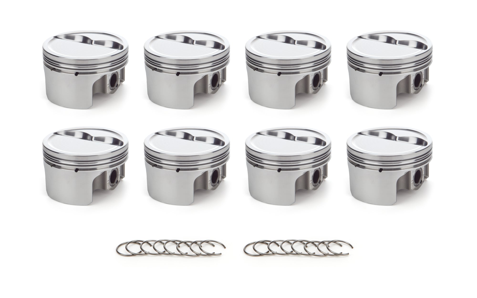 RaceTec AutoTec Forged Dished Piston - 4.040 in Bore - Coated Skirt - Small Block Chevy - (Set of 8)