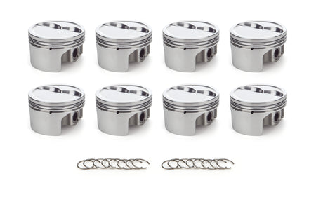 RaceTec AutoTec Forged Dished Piston - 4.040 in Bore - Coated Skirt - Small Block Chevy - (Set of 8)