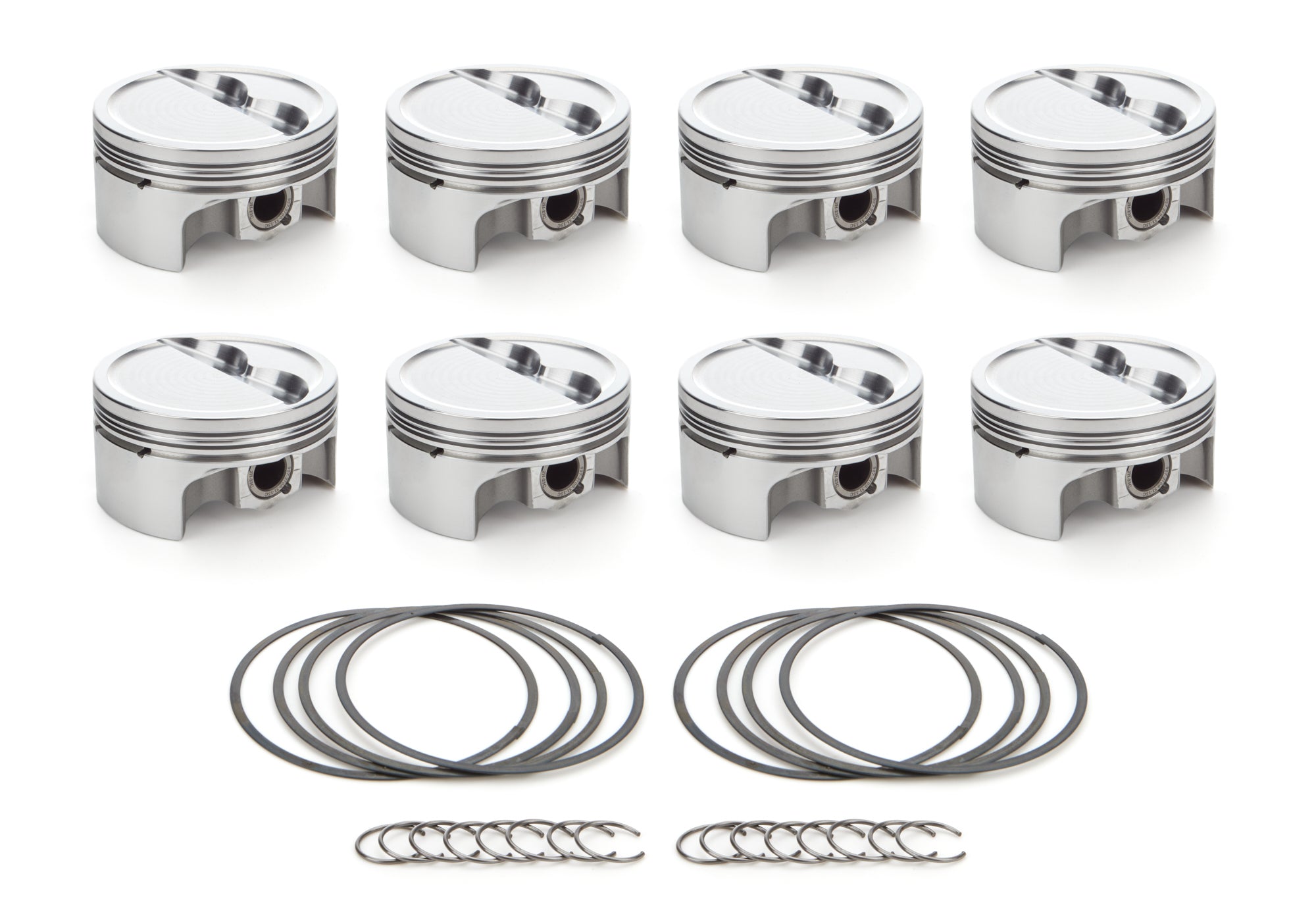RaceTec AutoTec Forged Dished Piston - 4.040 in Bore - Coated Skirt - Small Block Chevy - (Set of 8)