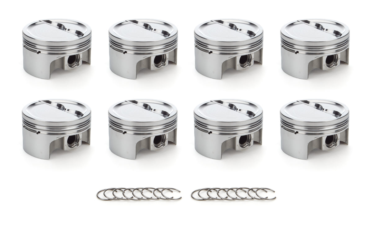RaceTec AutoTec Forged Dished Piston - 4.030 in Bore - Coated Skirt - Small Block Chevy - (Set of 8) 1000145