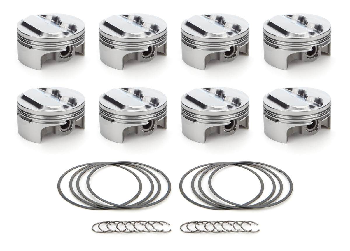 RaceTec AutoTec Forged Dome Piston - 4.040 in Bore - Coated Skirt - Small Block Chevy - (Set of 8)