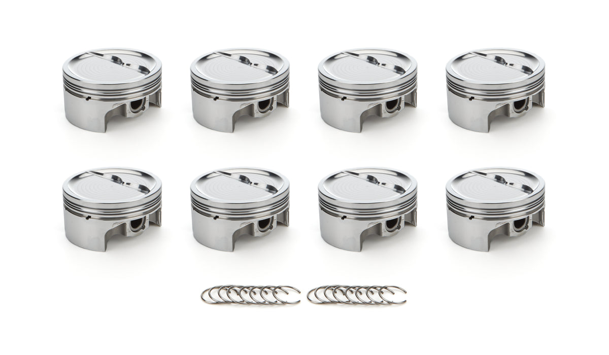 RaceTec AutoTec Forged Dished Piston - 4.155 in Bore - Small Block Chevy (Set of 8) 1000201