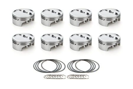 RaceTec AutoTec Forged Dished Piston - 4.155 in Bore - Small Block Chevy (Set of 8) 1000216