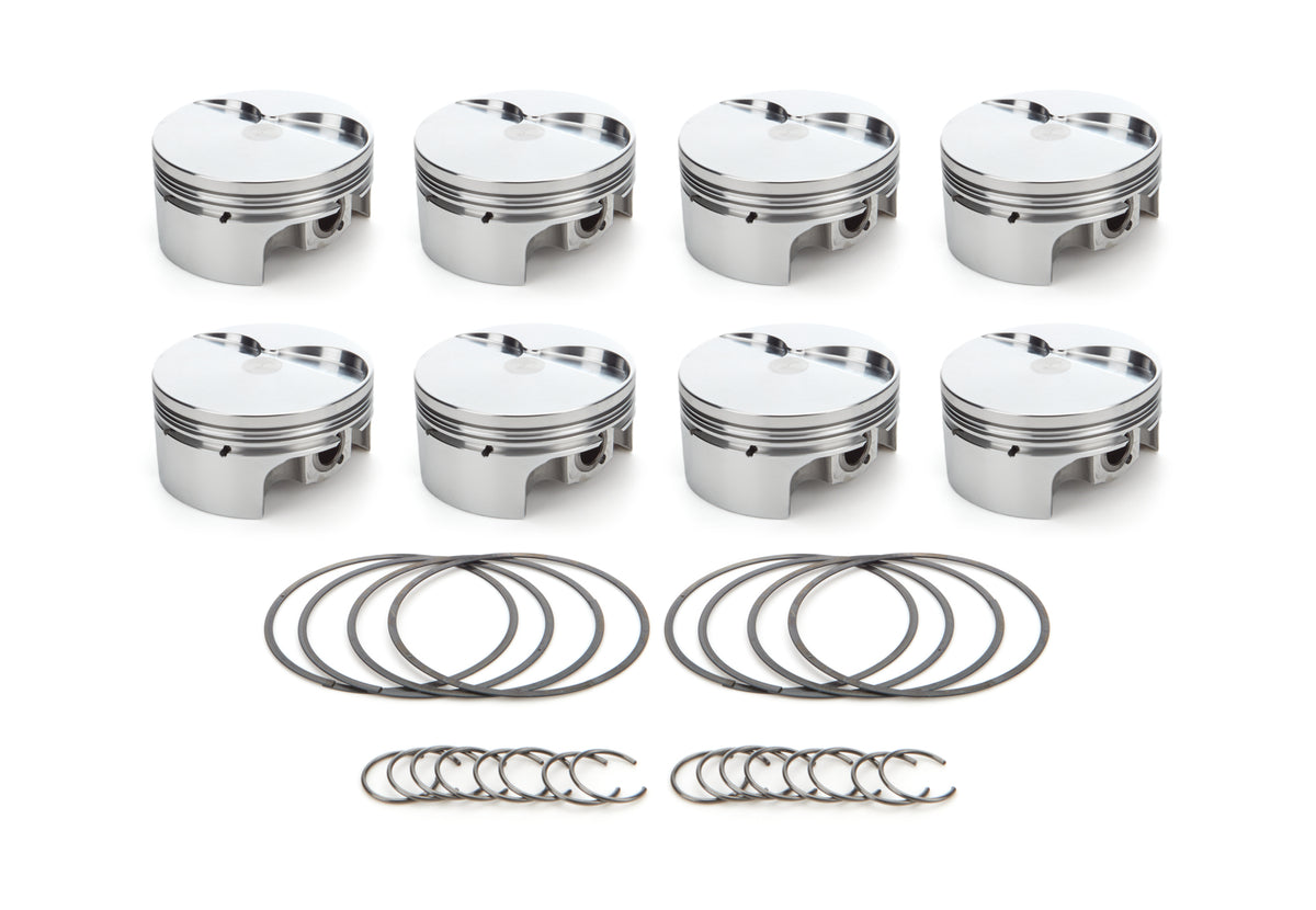 RaceTec AutoTec Twisted Wedge Forged Flat Top Piston - 4.030 in Bore - Small Block Ford - (Set of 8)