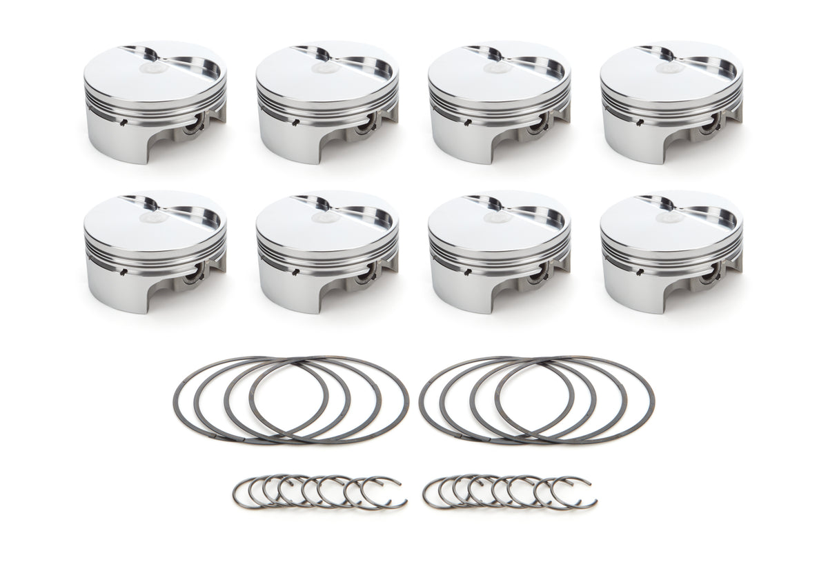 RaceTec AutoTec Twisted Wedge Forged Flat Top Piston - 4.125 in Bore - Small Block Ford - (Set of 8)
