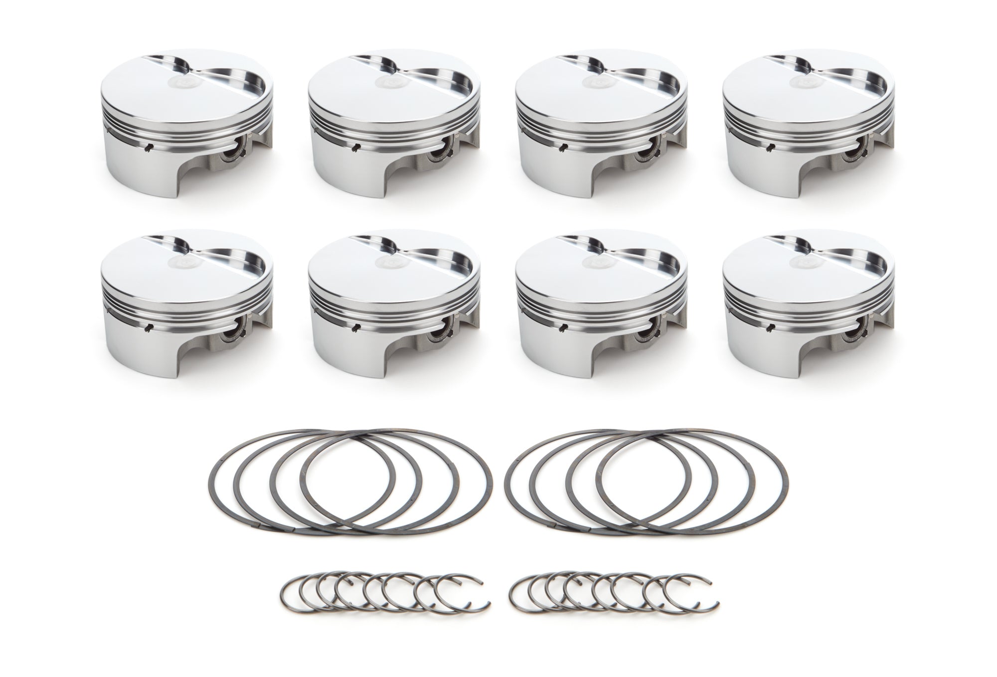 RaceTec AutoTec Twisted Wedge Forged Flat Top Piston - 4.125 in Bore - Small Block Ford - (Set of 8)
