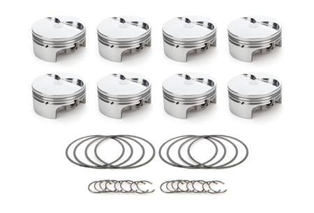 RaceTec AutoTec Twisted Wedge Forged Flat Top Piston - 4.125 in Bore - Small Block Ford - (Set of 8)