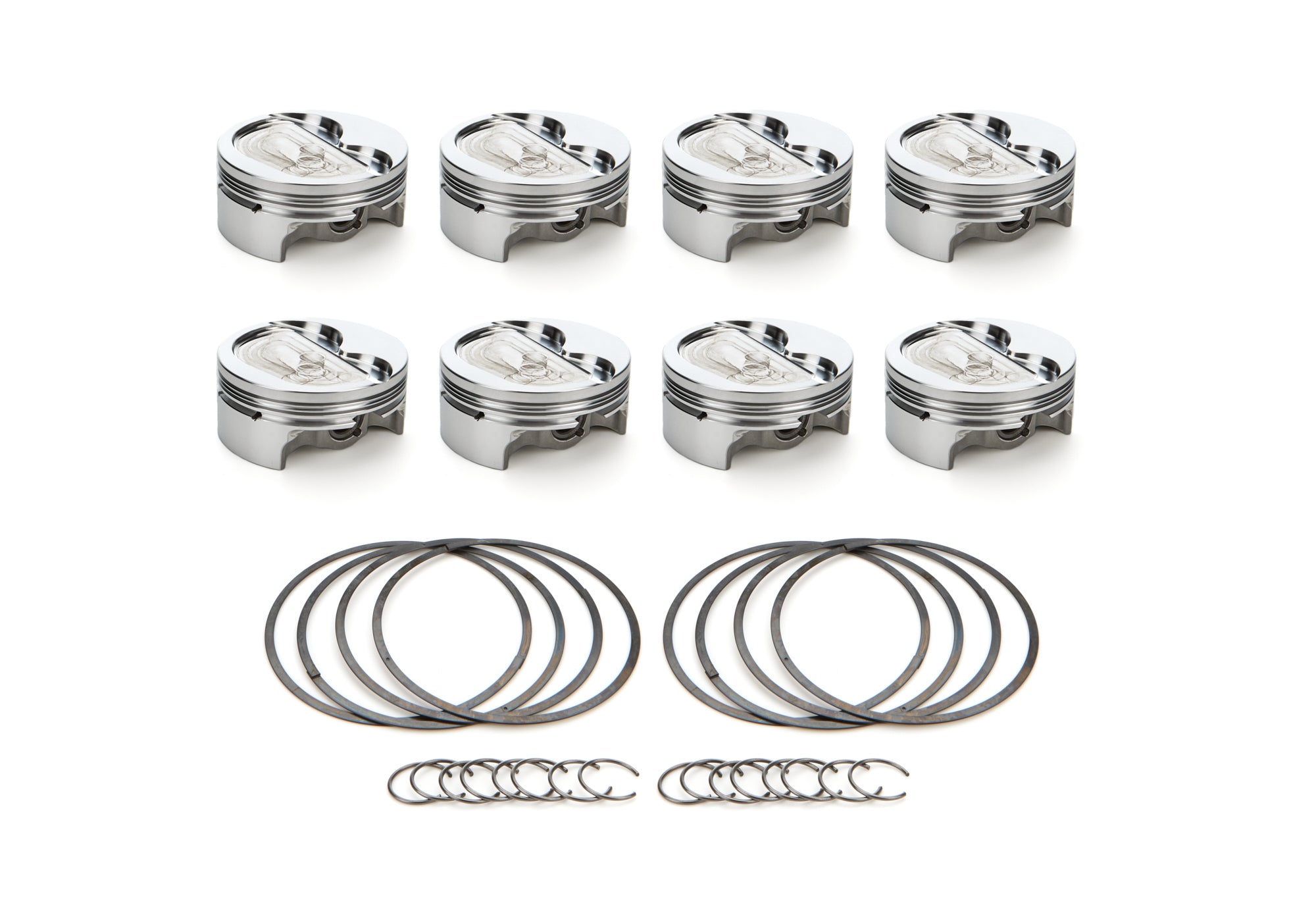 RaceTec AutoTec Forged Dished Piston - 4.125 in Bore - GM LS-Series (Set of 8) 1000632