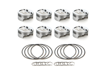 RaceTec AutoTec Forged Dished Piston - 4.125 in Bore - GM LS-Series (Set of 8) 1000632