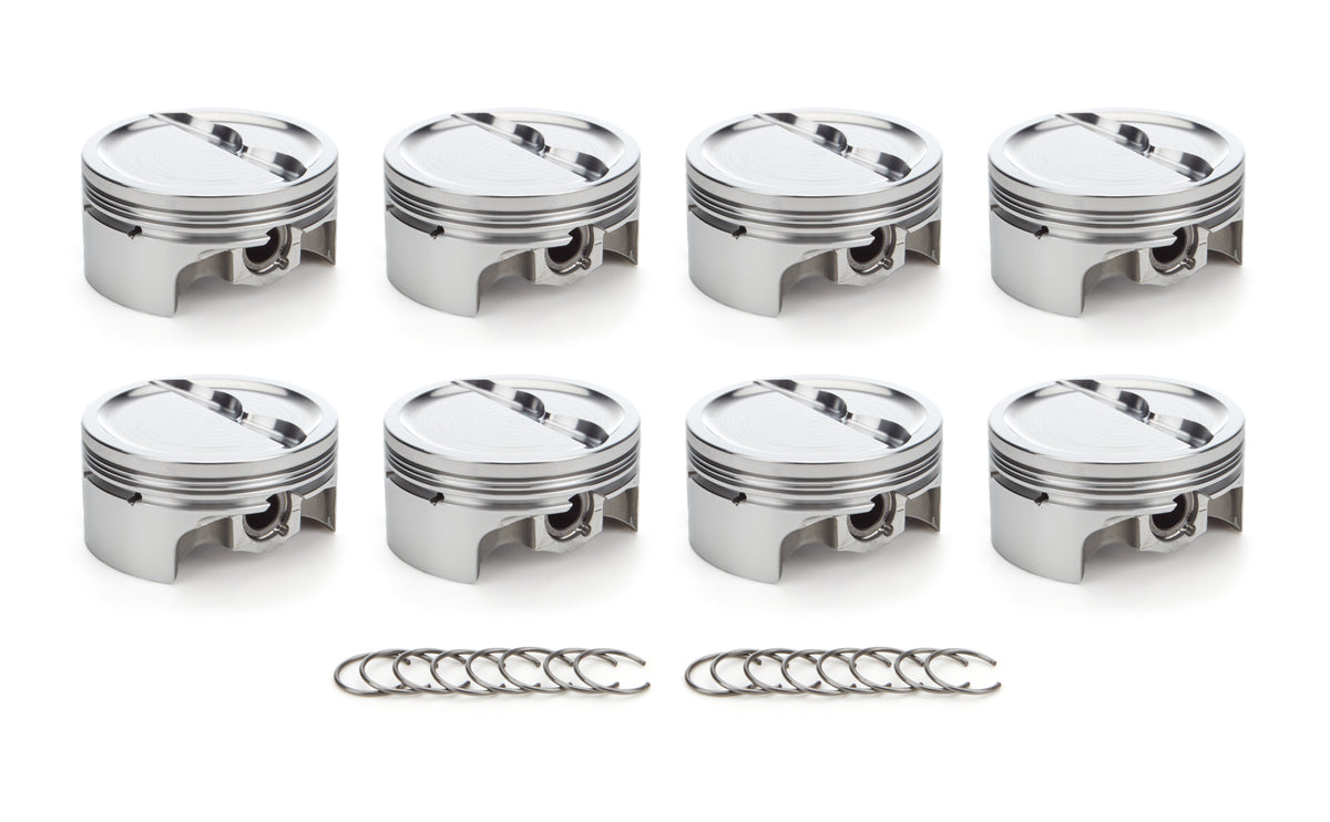 RaceTec AutoTec Forged Dished Piston - 4.030 in Bore - Small Block Chevy (Set of 8)
