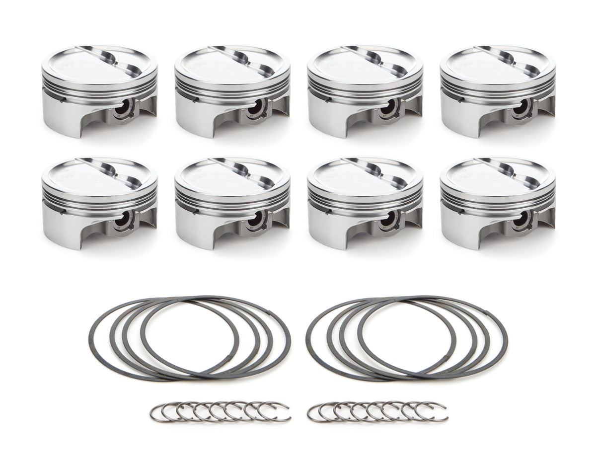 RaceTec AutoTec Forged Dished Piston - 4.040 in Bore - Small Block Chevy (Set of 8)