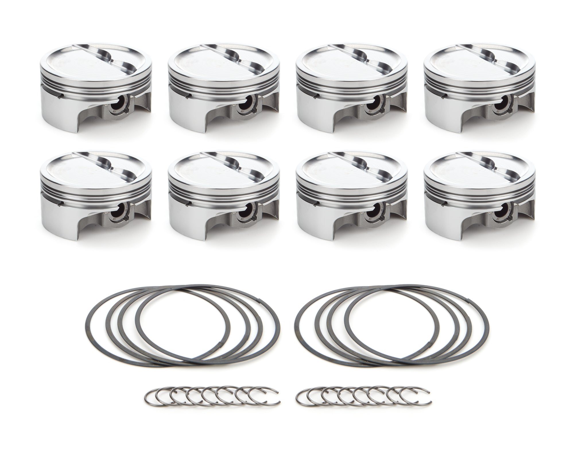 RaceTec AutoTec Forged Dished Piston - 4.040 in Bore - Small Block Chevy (Set of 8)