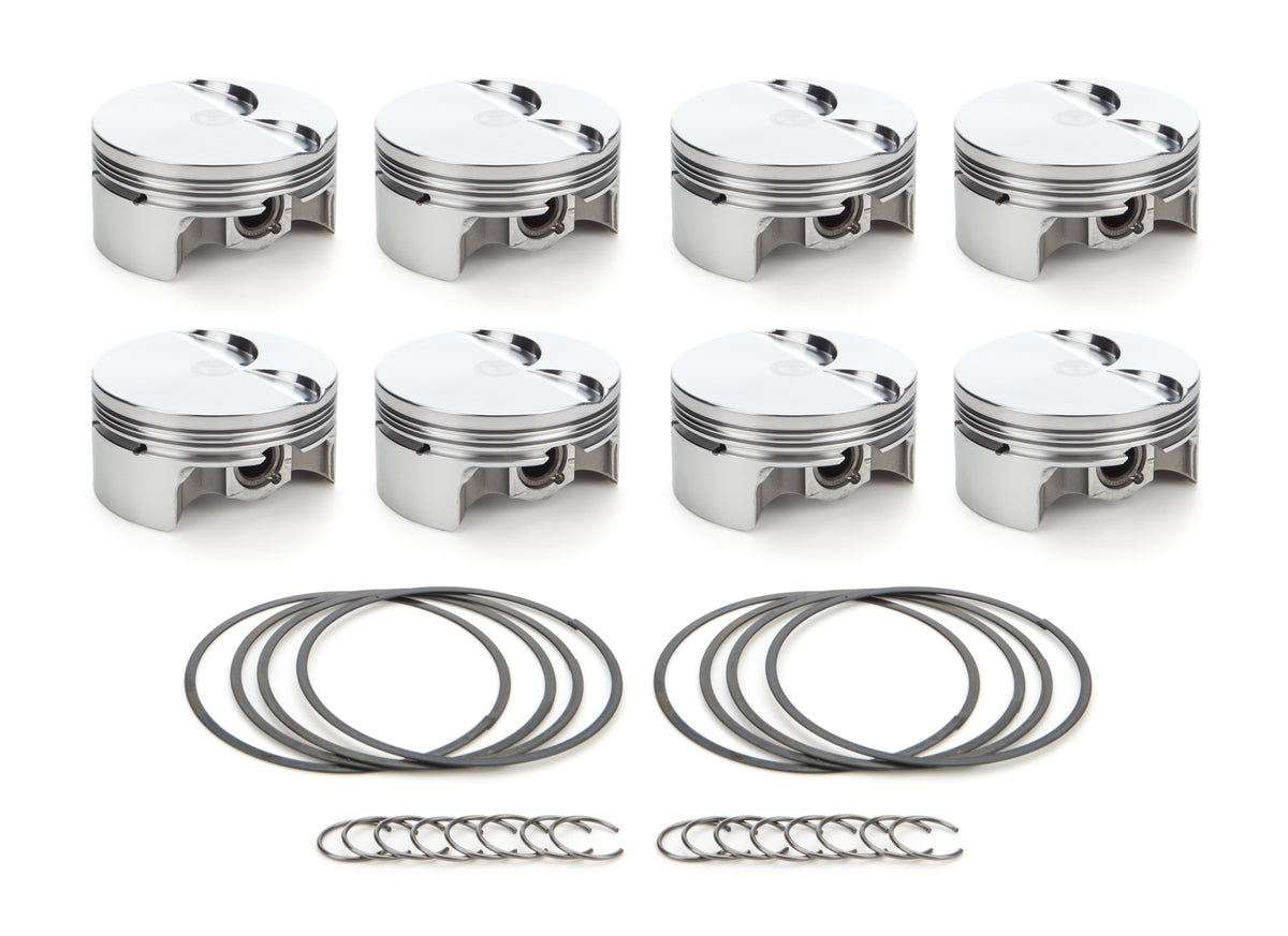 RaceTec AutoTec Forged Flat Top Piston - 3.905 in Bore - GM LS-Series (Set of 8)