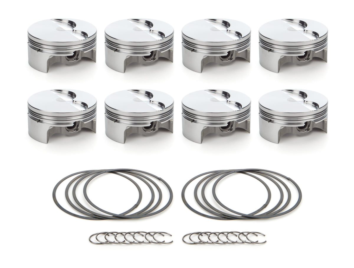 RaceTec AutoTec Forged Flat Top Piston - 4.130 in Bore - GM LS-Series (Set of 8)