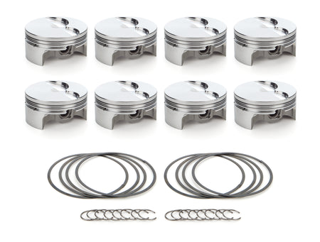 RaceTec AutoTec Forged Flat Top Piston - 4.130 in Bore - GM LS-Series (Set of 8)